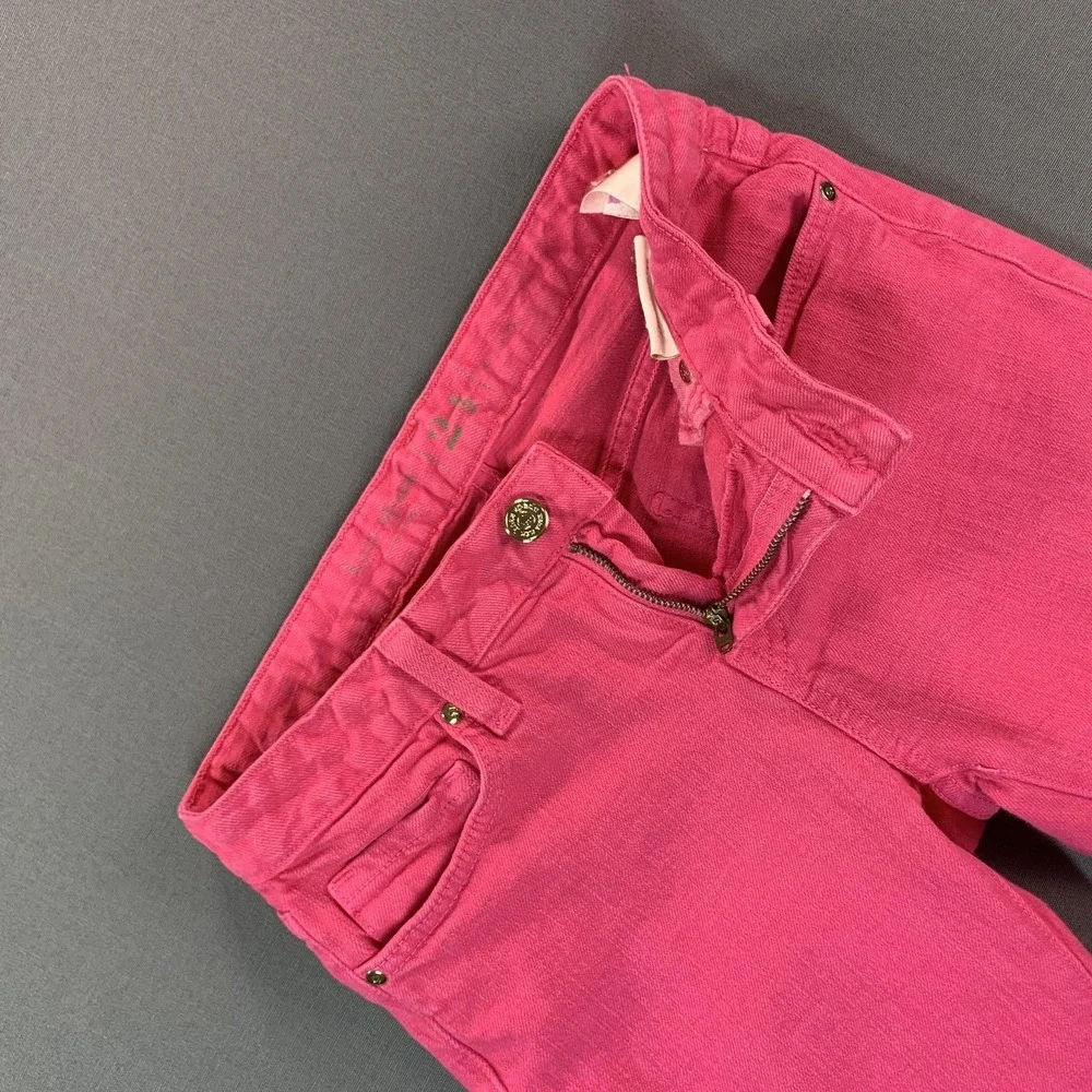 Kate Spade Jeans Womens 24 Bright Pink Mid Rise Skinny Broome Street Slim 26x30
